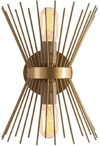 Απλίκα τοίχου Kirpi Megapap E27 μεταλλική χρυσό 23x5x33εκ. GP052-0108,2 GP052-0108,2 Χρυσό