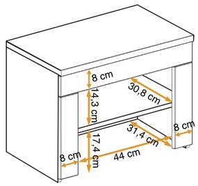 Swap XIX Σύνθεση Καφέ δρυς 280x180x40