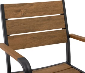 ΠΟΛΥΘΡΟΝΑ ΑΛΟΥΜΙΝΙΟΥ SAGA ΑΝΘΡΑΚΙ ΜΕ POLYWOOD HM5127.02 55x56x85Υεκ.