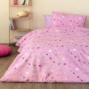 Σεντόνια Παιδικά PP101 (Σετ 3τμχ) Pink Palamaiki Single 170x265cm 100% Βαμβάκι