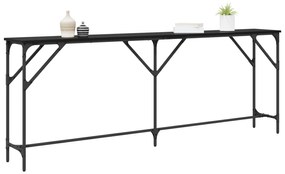 vidaXL Κονσόλα Μαύρη Δρυς 200x29x75 εκ. Επεξεργασμένο Ξύλο