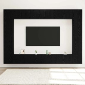 vidaXL Σετ επίπλου τηλεόρασης 8 pcs Μαύρη δρυς 100 x 30 x 30 cm