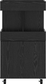 vidaXL Καρότσι μπαρ Μαύρη Δρυς 50 x 41 x 89 cm Επεξεργασμένο Ξύλο