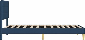 vidaXL Σκελετός Κρεβατιού Μπλε 80 x 200 cm Ύφασμα
