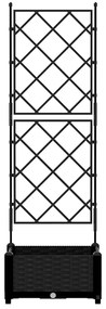 vidaXL Κηποτινάκι με Τρέλα Μαύρο 40 x 40 x 125.5 εκ. PP