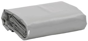 vidaXL Μουσαμάς Γκρι 6 x 8 μ. 650 γρ./μ²