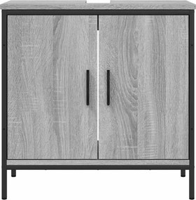 vidaXL Ντουλάπι Νιπτήρα Μπάνιου Γκρι Sonoma 60x30x60 εκ. Επεξ. Ξύλο