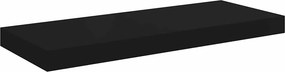 vidaXL Ράφια Τοίχου 2 τεμ. Μαύρα 60x23,5x3,8 εκ. MDF