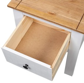 vidaXL Κομοδίνο Λευκό 46x40x57 εκ. από Ξύλο Πεύκου Σειρά Panama