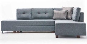 Καναπές - Κρεβάτι Γωνιακός (Δεξιά Γωνία) Manama 825BLC2545 280x206x85cm Light Blue