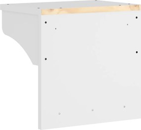 vidaXL Επίτοιχη κρεμάστρα παλτών SANDNES Λευκό 43x30x42 εκ. Πεύκο ξύλο
