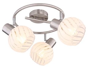 Φωτιστικό Οροφής Globo Lighting Willy 54025-3 Νίκελ Ματ