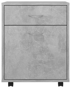Ντουλάπι Τροχηλάτο Γκρι Σκυρ. 45 x 38 x 54 εκ. από Μοριοσανίδα - Γκρι