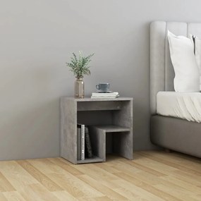 vidaXL Κομοδίνα 2 τεμ. Γκρι Σκυροδέμ. 40 x 30 x 40 εκ. από Επεξ. Ξύλο