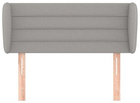 Κεφαλάρι με Πτερύγια Ανοιχτό Γκρι 83x23x78/88 εκ. Υφασμάτινο 3117258