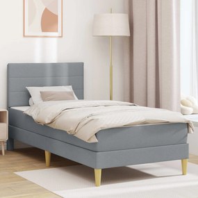 vidaXL Σκελετός Κρεβατιού Ανοιχτό γκρι 80 x 200 cm Πολυεστέρας
