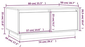 ΤΡΑΠΕΖΑΚΙ ΣΑΛΟΝΙΟΥ ΚΑΦΕ ΜΕΛΙ 80X50X35 ΕΚ. ΜΑΣΙΦ ΞΥΛΟ ΠΕΥΚΟΥ 814442