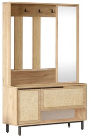 Έπιπλο Εισόδου 956LCS3482 102,2x35,5x178,2cm Walnut-Oak Particle Board, Metal