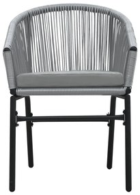 vidaXL Σετ Τραπεζαρίας Κήπου 5 Τεμαχίων Γκρι