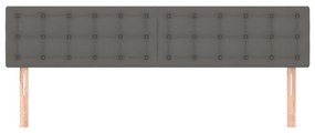 vidaXL Κεφαλάρια Κρεβατιού 2 τεμ. Γκρι 90x5x78/88 εκ. Συνθετικό Δέρμα