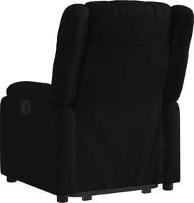 vidaXL Πολυθρόνα Ηλεκτρική Ανακλινόμενη με Ανύψωση Μαύρη Υφασμάτινη