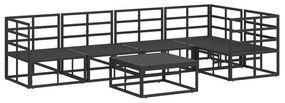 vidaXL Σετ Καναπέ Κήπου 6 pcs Μαύρο 70 x 70 x 32 εκ Αλουμίνιο