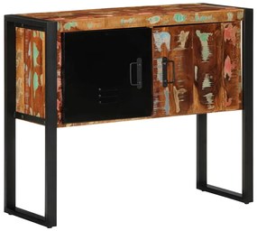 vidaXL Ντουλάπι κονσόλας Πολύχρωμο 90x35x75 εκ Μασίφ Ξύλο Ανακυκλωμένο