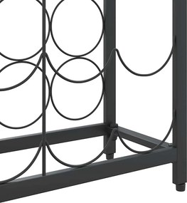 vidaXL Ραφιέρα Κρασιών 45 Μπουκ. Μαύρη 54x18x100εκ Σφυρήλατο Σίδερο