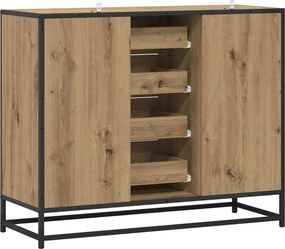 vidaXL Πλαϊνό γραφείο Artisan Δρυς 92 x 35 x 76 εκ. Επεξεργασμένο Ξύλο