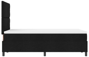 vidaXL Κρεβάτι με Ελατήριο Μαύρο 120x200 εκ. Ύφασμα