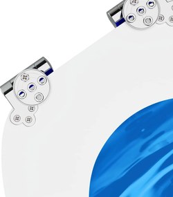 vidaXL Μαλακή κλειστή λεκάνη Μπλε Σταγόνα 44 x 38 εκ. Πίνακας MDF