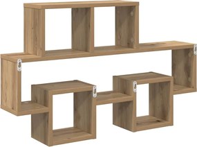 vidaXL Ράφι Τοίχου artisan δρυς 82 x 15 x 51 εκ Επεξεργασμένο ξύλο