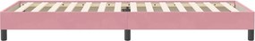 vidaXL Κρεβάτι Boxspring χωρίς Στρώμα Ροζ 80x220 εκ. Βελούδινο