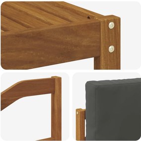 vidaXL Σειρά Καναπέ Εξωτερικού 9 pcs Φυσικό και Ανθρακί