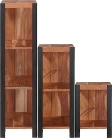 vidaXL Ράφι Βιβλίων 6 επιπέδων 3 τμχ. 50 x 30 x 110 εκ Καφέ