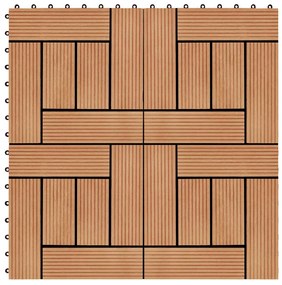 vidaXL Πλακάκια Deck 22 τεμ. Χρώμα Teak 30 x 30 εκ. 2 μ² από WPC