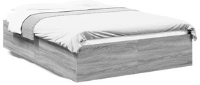vidaXL Πλαίσιο Κρεβατιού Γκρι Sonoma 140x200 εκ. Επεξεργασμένο Ξύλο