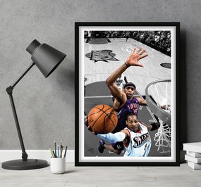 Πόστερ &amp; Κάδρο Iverson Vs Carter SNK224 40x50cm Μαύρο Ξύλινο Κάδρο (με πόστερ)