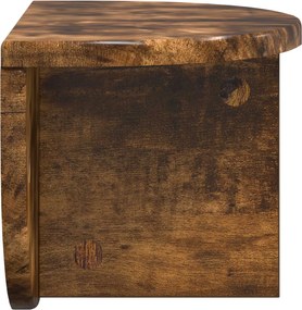 vidaXL Ράφι Τοίχου 2 τμχ. Καπνιστό Δρύς 38 x 19 x 19 εκ
