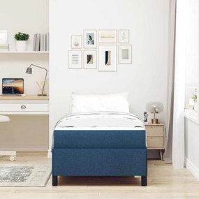 vidaXL Κρεβάτι με ελατήρια Μπλε και Μαύρο 90 x 200 cm