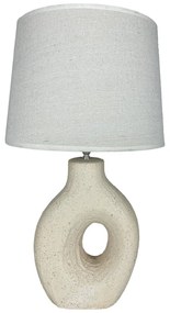 Επιτραπέζιο φωτιστικό Ovola Inart Ε27 κεραμικό σε μπεζ απόχρωση Φ30x52εκ