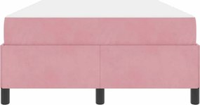 vidaXL Σκελετός Κρεβατιού Ροζ 120 x 200 cm ύφασμα