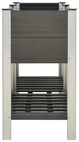 vidaXL Ζαρντινιέρα Υπερυψωμένη με Ράφι Γκρι 150 x 50 x 90 εκ. από WPC
