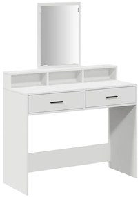 vidaXL Κομμό Υπνοδωματίου Λευκό 100 x 41 x 140 εκ. Επεξεργασμένο ξύλο