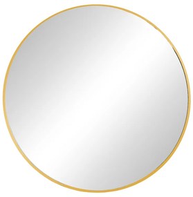298-000016 Καθρέπτης Emmett Inart χρυσό αλουμίνιο Φ80x2.5εκ ALUMINIUM - GLASS GOLD, 1 Τεμάχιο