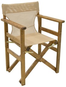 237-000015 Καρέκλα-πολυθρόνα σκηνοθέτη Retto pakoworld μασίφ ξύλο οξιάς καρυδί-πανί φραπέ 61,0x51,0x86,0εκ Solid wood beech WALNUT - FRAPPE, 1 Τεμάχιο