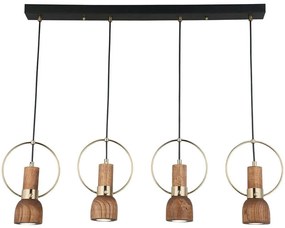 Φωτιστικό Οροφής - Ράγα Under 341LCA1249 89x127cm 4xGU10 7W Brown-Gold Opviq