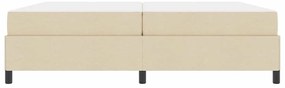 vidaXL Κρεβάτι με ελατήρια Κρέμα και Μαύρο 200 x 200 cm