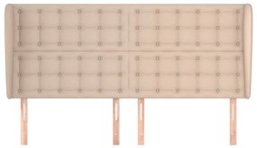 Κεφαλάρι με Πτερύγια Καπουτσίνο 163x23x118/128 εκ. Συνθ. Δέρμα - Καφέ