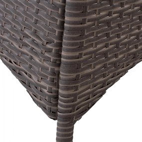 Τραπέζι Military μεταλλικό Rattan γκρι 120x70x75Υ εκ. 120x70x75 εκ.